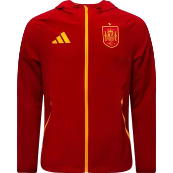 Pánská bunda větrovka Adidas Španělsko 2026 Tiro Travel Full-Zip červená