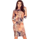 Numoco dámské šaty 13-113 hnědá oranžová L (L)