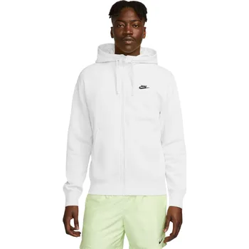 Pánská mikina Pánská rozepínací mikina Nike SPORTSWEAR CLUB FLEECE bílá BV2645-100 - XL | UK 5,5 | US 6Y