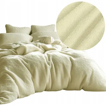 Povlečení Bavlněné ložní Sada povlečení FROTÉ 160x200 SOFT TERRY barva ecru