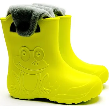 Chlapecká zimní obuv CAMMINARE zateplené sněhule/gumáky limetkové Velikost: 26-27