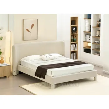 Postel Čalouněná manželská postel 160x200 JANINE - béžová