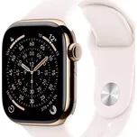 Apple Watch Series 11 GPS + Cellular 42mm Gold Titanium Case with Light Blush Sport Band - M/L MF8X4MP/A