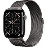 Apple Watch Series 11 GPS + Cellular 46mm Slate Titanium Case with Slate Milanese Loop - S/M MFD34MP/A