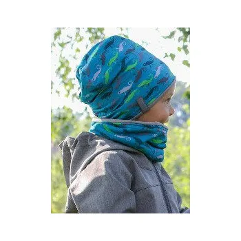 Čepice Bavlněná čepice / tyrkysoví chameleoni- doprodej