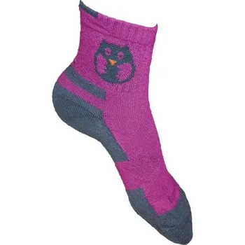 Dětské termoprádlo Dětské bambusové ponožky ostružinovo-šedé