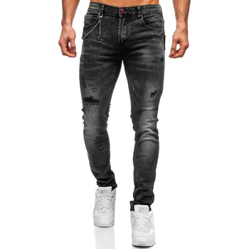 Pánské kalhoty Černé pánské džíny slim fit Bolf 60027W0 - S