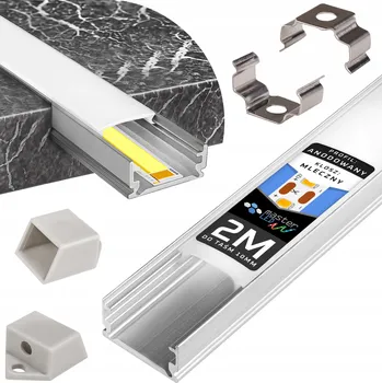 LED osvětlení LED hliníkový profil eloxovaný 13x7mm 2m