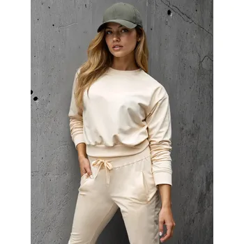 Dámská mikina Dámská mikina bez kapuce Dstreet BY1525 Barva: Béžová, Velikost: XL