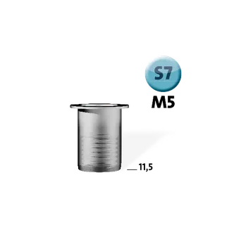 Nýt Novus 106442800 nýtovací matice M 5 X 11,5 STAHL 10ST