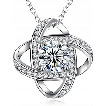 Náhrdelník STŘÍBRNÝ DÁMSKÝ NÁHRDELNÍK ŘETÍZEK S PŘÍVĚSKEM STŘÍBRO O RYZOSTI 925 RHODIOVANÝ