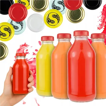 Láhev 80x Láhev na šťávu, džus, sirup 330ml + VÍČKO