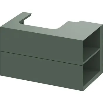 Koupelnový nábytek Ravak Lite Skříňka pod umyvadlo 80x45 cm s bočními poličkami, pravá - grey green X000001888