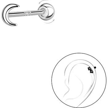 Piercing Stříbrný piercing MOON Ag 925/1000