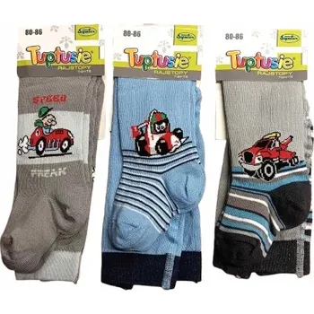 Vzorované bavlněné Punčocháče SYNTEX 3PAK vel. 80/86