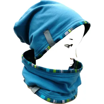 Nákrčník Bavlněný nákrčník / středně modrá - proužky DOPRODEJ (univerzální dětská velikost)