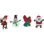 Svíticí LED prsten - prstýnek - mix - Vánoce - 3,5 cm