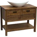 Naturel Koupelnová skříňka pod umyvadlo Naturel Country 90x72,5x51 cm palisandr COUNTRY90ZBUMPA COUNTRY90ZBUMPA