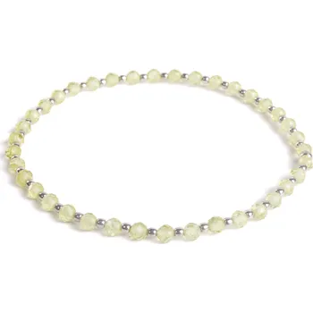 Náramek 7 Angelic Eyes Olivínový náramek se stříbrnými kuličkami Délka: 18 cm