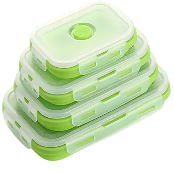 Dóza na potraviny Odolné skládací silikonové nádoby bez BPA 4 velikosti - POPLATE