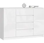 Komoda K140 2D4SZ bílá lesk 120800797