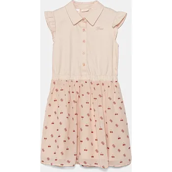 Dětská móda Dívčí šaty Guess K5GK03.WG5P0.PPYA béžová 02X, vel. 122-125