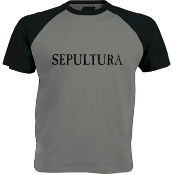 šedo černé triko Sepultura - logo