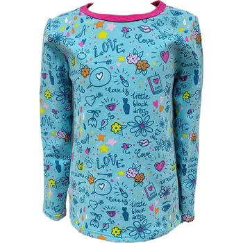 Dívčí tričko Dívčí tričko DR tyrkysové - love