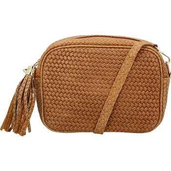 Kabelka Dámská kožená crossbody kabelka koňaková - Delami Vera Pelle Teresia koňak