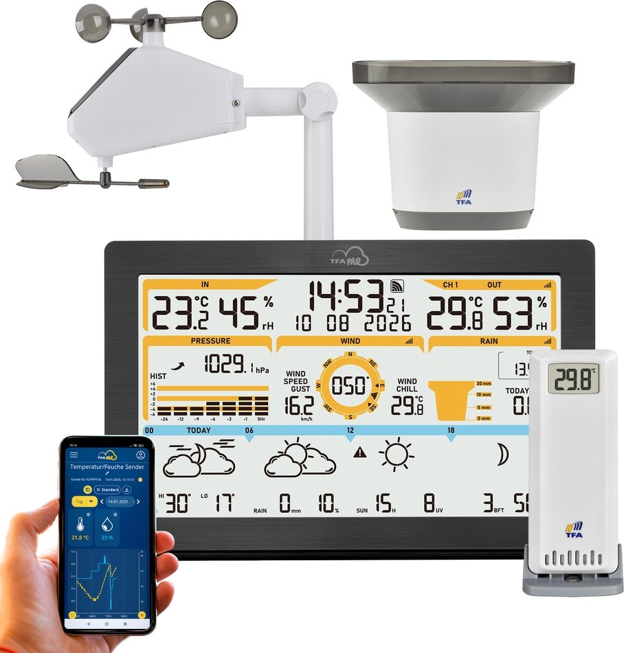 TFA 35.8106.01 - Bezdrátová WiFi meteostanice s chytrou předpovědí TFA.me ID-05