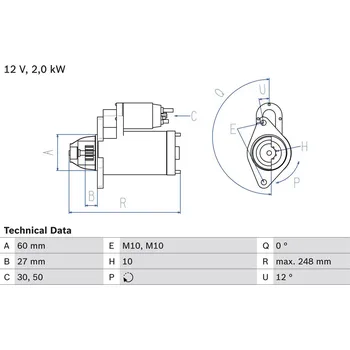 Startér Startér BOSCH 0 986 023 110