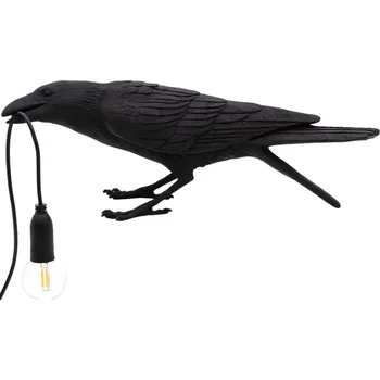 Lampička Stolní lampa BIRD PLAYING Seletti 33 cm černá