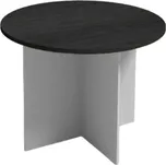 Jednací stůl s kulatou deskou PRIMO GRAY, průměr 100 cm, šedá/wenge 161765751