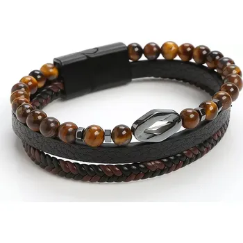 Náramek NAKY Francisco N1112 hnědá 210 mm