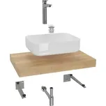 Koupelnová sestava Siko s deskou pod umyvadlo Dolce 80x8x50 cm dub halifax KSETDO6 220062082