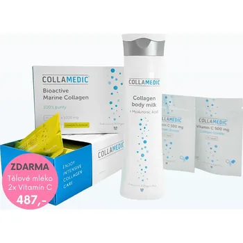 Collamedic sada 2x mořský kolagen s citronovou příchutí + Tělové mléko ZDARMA