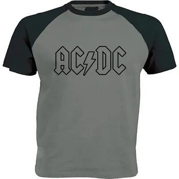 Pánské tričko šedo černé triko AC/DC - logo