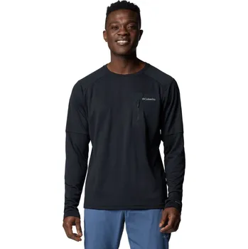 Pánské tričko Columbia Tech Knit Long Sleeve Crew M 2095613010 - black L