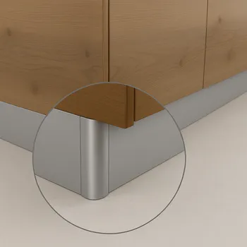 soklová lišta Opes Rohová spojka na kuchyňský plastový sokl / Nerez broušený 150 mm