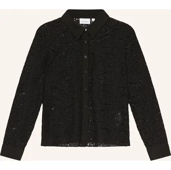 Comma Dámská Košilová Halenka Z Krajky, černá, 44