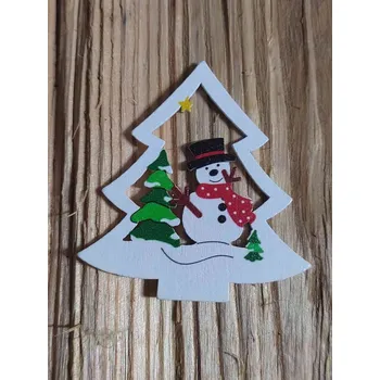 Vánoční dekorace Stromeček se sněhulákem k dekoraci