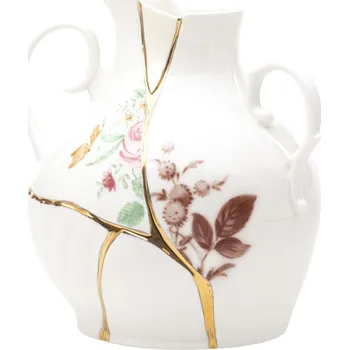 Váza Váza KINTSUGI 19 cm, bílá, Seletti