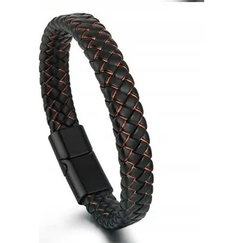 Náramek Pánský náramek s magnetickým zapínáním, černo-hnědý