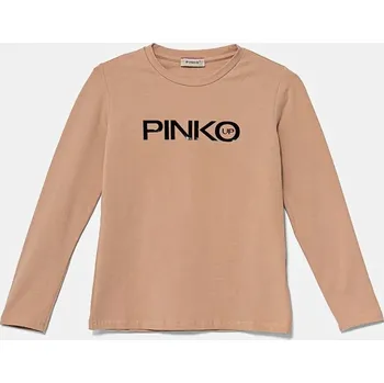 Dětské bavlněné tričko s dlouhým rukávem Pinko Up F4PIJGTH151 oranžová 24X, vel. 164