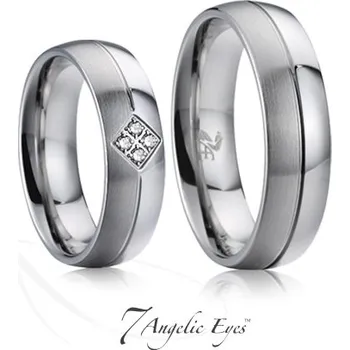 Prsten 7 Angelic Eyes Ocelový dámský snubní prsten - Yoko Ono Velikost: 57