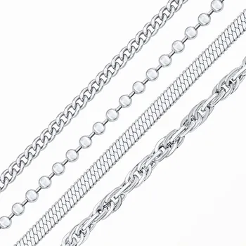 Náramek Sada náramků Livara z chirurgické oceli KMM203245