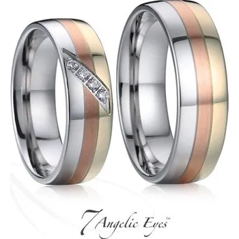 Prsten 7 Angelic Eyes Ocelový dámský snubní prsten 027 - Bella Velikost: 59