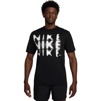 Pánské tričko Pánské funkční tričko s krátkým rukávem Nike DRI-FIT UV HYVERSE SS SWOOSH černé HJ3074-010 - S | UK 5,5 | US 8