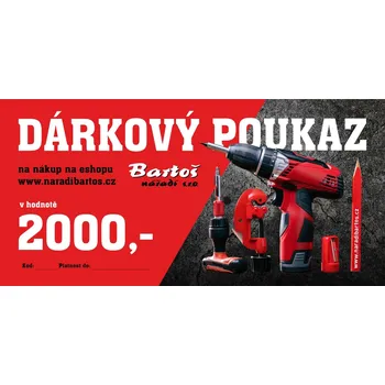 Dárkový potravinový koš Bartoš nářadí Dárkový poukaz v hodnotě 2000Kč do e-shopu