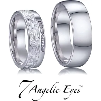 Prsten 7 Angelic Eyes Stříbrný pánský snubní prsten 038 - Harry Velikost: 67